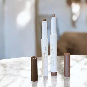 Belle Beauty Makeup Bundle X2 Shero Shadow Sticks Bronze & Nude Glow Shades NEW